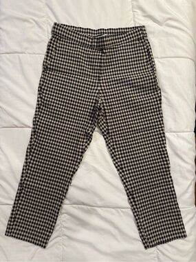 Jules & Leopold Black and White Gingham Slim Crop Chinos